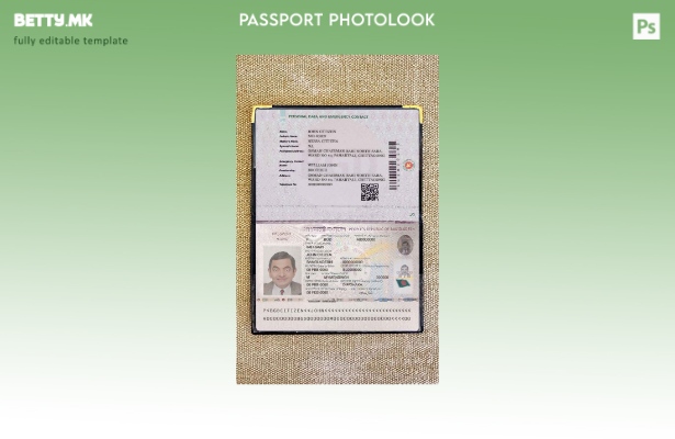 Модерен стил шаблон за изглед на фотографија од пасош Е на Бангладеш (сегашна) в